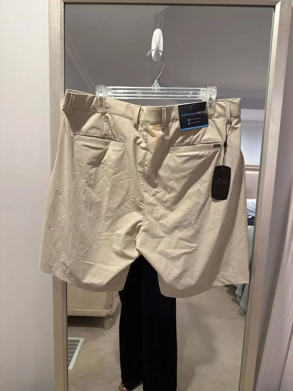 Greg Norman Performance Stretch Golf Shorts Size 38 Khaki
